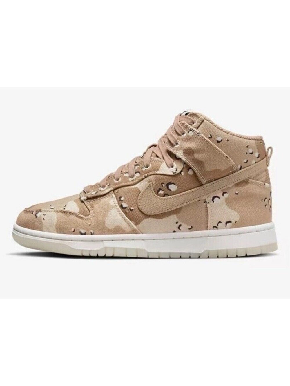 New Women Size 7 Nike Dunk High Hemp/Soft Pink/Sail "CAMO" DX2314-200 MSRP $135